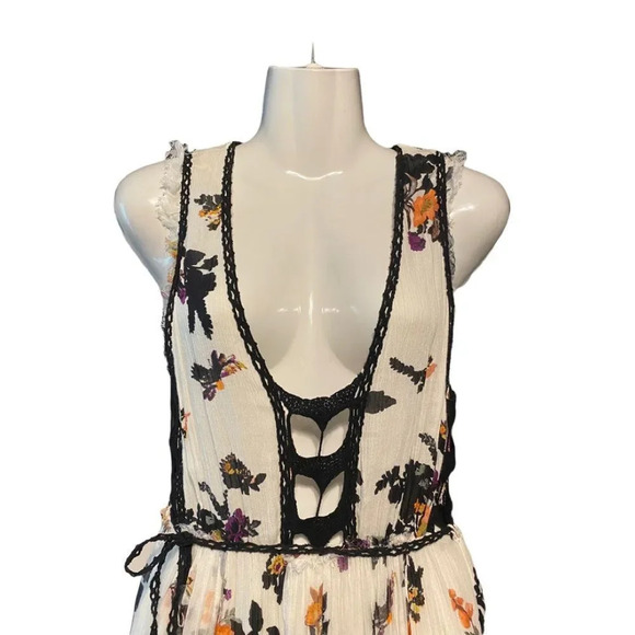 Free People FP One One Moonlight Floral Garden Maxi Raw Hem Dress - Picture 4 of 16